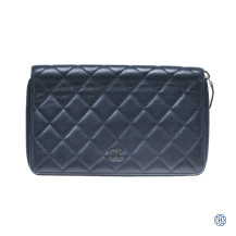 Chanel Continental Quilted  Zip Wallet