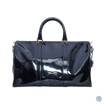 Chanel Patent Weekender Bag with Adjustable Shoulder Strap