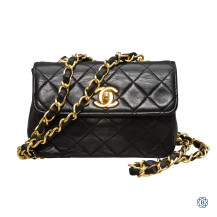 Chanel Black Lambskin Mini Flap Bag 