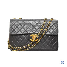 Chanel Black Leather Jumbo Flap 