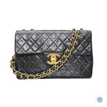 Chanel Black Leather Jumbo Flap 