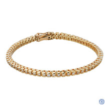 14kt Yellow Gold Lady's 2.00ct Diamond Tennis Bracelet 