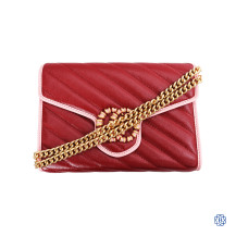 Gucci Azalea GG Marmont Leather Crossbody Bag 