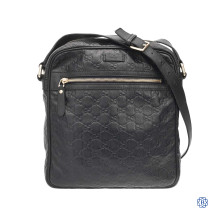 Gucci Imprimé Black Leather Bag