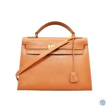 Hermès Kelly 32 Vintage Sellier Natural Handbag