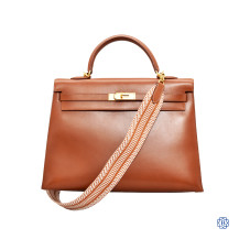 Hermès Kelly 35 Noisette Sellier Handbag 