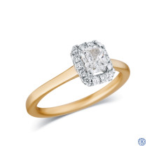 14kt Yellow and White Gold Lab-Created 0.57ct Diamond Engagement Ring