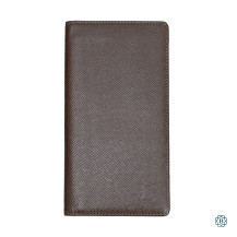 Louis Vuitton Taiga Brown Leather Bifold Wallet