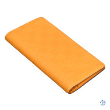 Louis Vuitton Yellow Damier Infini Leather Long Wallet