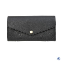 Louis Vuitton Black Leather Empreinte Sarah Wallet