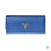 Prada Saffiano Fold Over Wallet