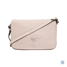 Prada Vitello Daino Leather Flap Leather Shoulder Bag