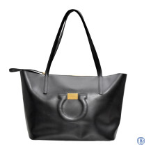 Salvatore Ferragamo Gancini Black Tote
