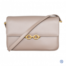 YSL Calf Bo le Maillon Shoulder Bag in Grey