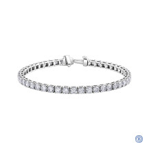 14kt White Gold Lab Created Diamond Bracelet