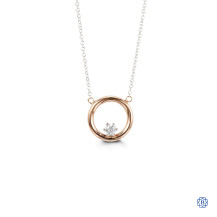 Bella Sentiments 10kt Rose Gold Cubic Zirconia Pendant