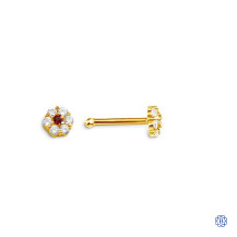 Sparkles 14K Gold Nose Ring