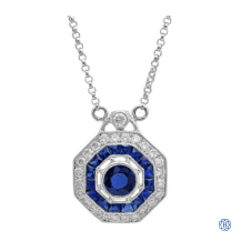 18kt White Gold Diamond and Sapphire Victoria Necklace