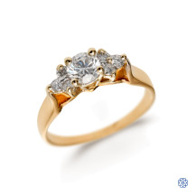 14k yellow and white gold diamond ring