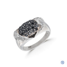 18kt White Gold 0.32ct Black Diamond Cluster Ring