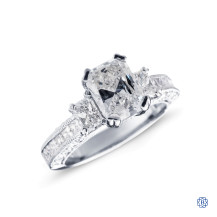 Tacori Classic Crescent Platinum 1.56ct Radiant Cut Diamond Engagement Ring