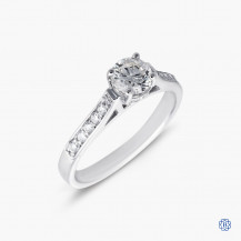 Maple Leaf Diamond Engagement Ring