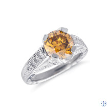 Platinum 2.11ct Fancy Brown Diamond Ring