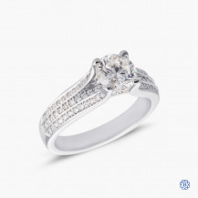 Platinum 1.01ct Maple Leaf Diamond Engagement Ring