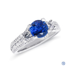 Tacori Platinum Sapphire and Diamond Engagement Ring
