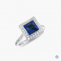 Tacori Starlit 18kt white gold sapphire and diamond engagement ring