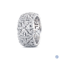 Scott Kay 14k white gold and diamond eternity band