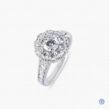 18k white and rose gold diamond engagement ring
