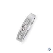 Platinum Princess Cut Diamond Band