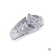 14k white gold 0.69ct Maple Leaf diamond ring