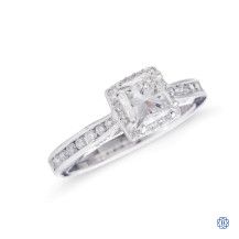 Tacori 18kt White Gold 0.90ct Maple Leaf Diamond Engagement Ring