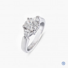 Platinum Lady's 3-Stone 1.2ct Diamond Engagement Ring