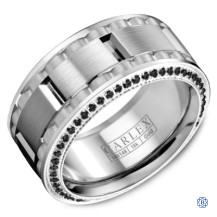 Carlex Gold with Black Diamonds Wedding Band