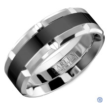 Carlex Gold with Black Carbon Wedding Band