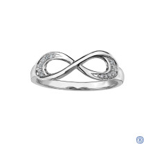 10kt White Gold Infinity Diamond Ring