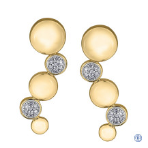 10kt Yellow Gold 0.10ct Diamond Earrings