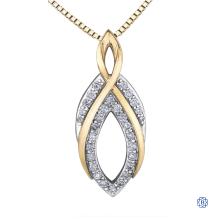 10kt White and Yellow Gold Diamond Necklace