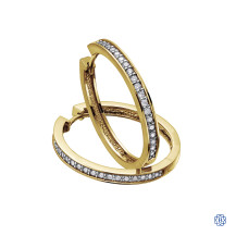 Dazzling 10kt Gold Diamond Hoop Earrings