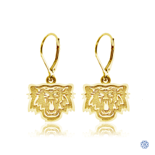 Hamilton Tiger-Cats 10kt Yellow Gold Drop Earrings