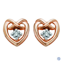 10kt Rose Gold Canadian Diamond Earrings