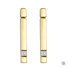 10kt Yellow Gold Canadian Diamond Earrings