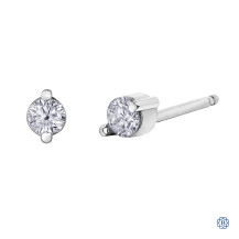 10kt White Gold Canadian Diamond Earrings