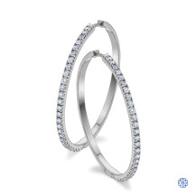 Diamond Envy 10kt white gold diamond hoop earrings