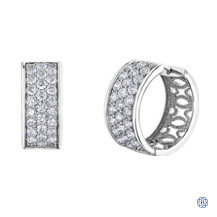 Diamond Envy 10kt White Gold Diamond Hoop Earrings