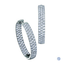 Diamond Envy 10kt white gold 1.00ct diamond hoop earrings