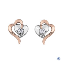 10kt White and Rose Gold Forever Jewellery Canadian Diamond Earrings